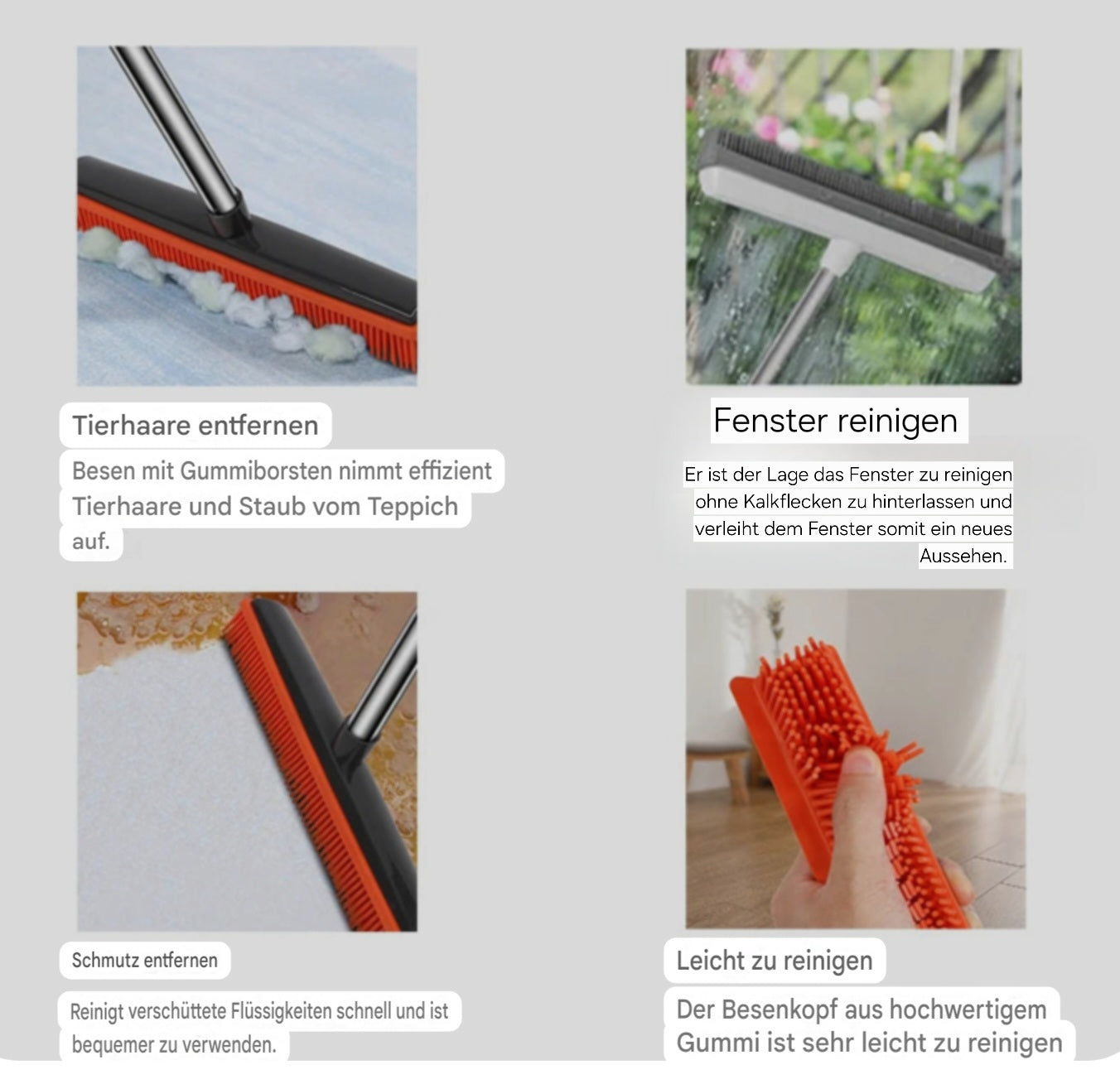 Rubber Broom, Tierhaarentfernungsbesen