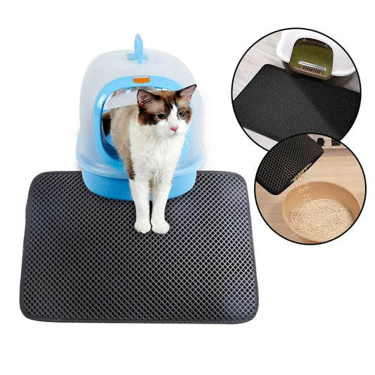 Haustierstreumatte, wasserdicht, doppellagig, für Haustiere, rutschfeste Matte, waschbar, Katzenmatte, Heimtierbedarf