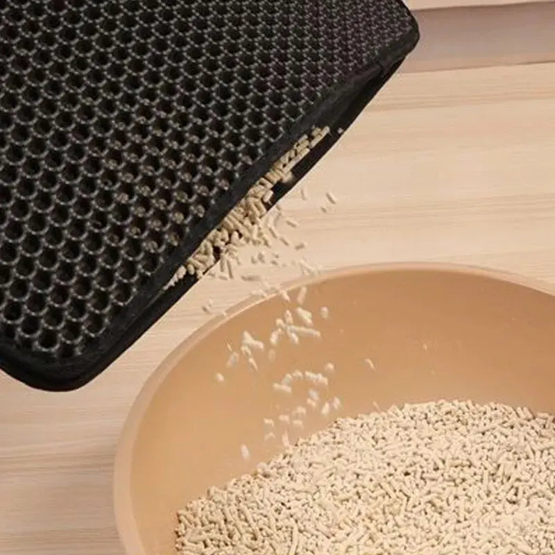 Haustierstreumatte, wasserdicht, doppellagig, für Haustiere, rutschfeste Matte, waschbar, Katzenmatte, Heimtierbedarf