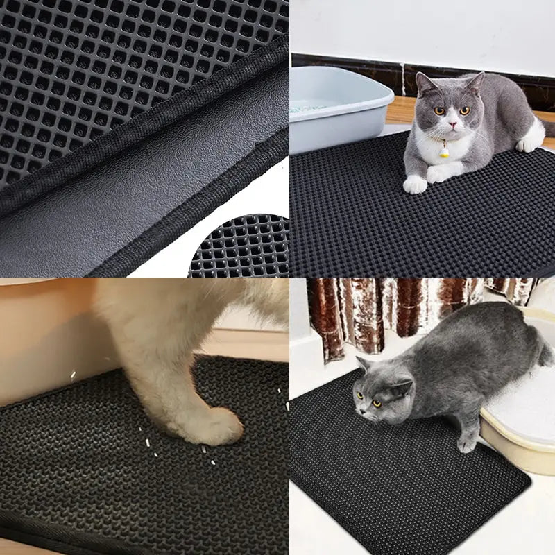Haustierstreumatte, wasserdicht, doppellagig, für Haustiere, rutschfeste Matte, waschbar, Katzenmatte, Heimtierbedarf