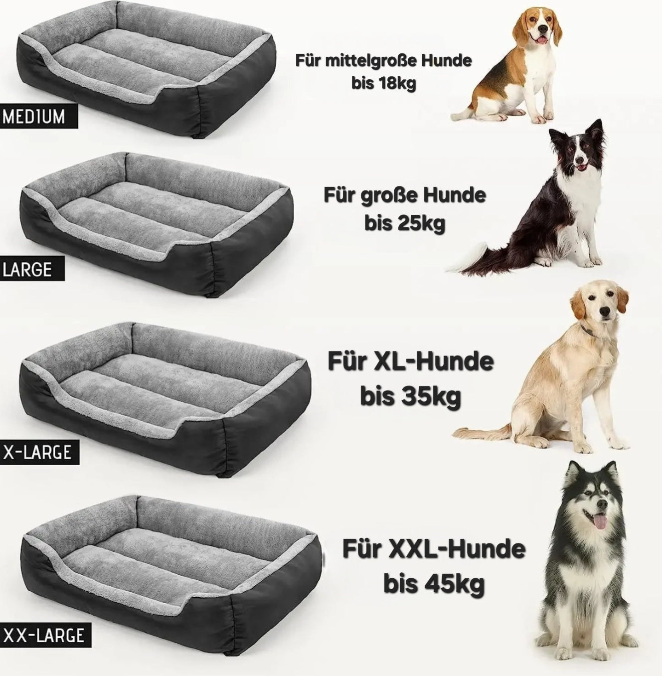 Das Waschbare Hundebett "ARIEL"
