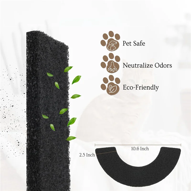 A11E-Filter Ersatz für Litter-Robot 4 – Filter für Katzentoilette, Holzkohlefilter für Katzenstreu, 6 Stück